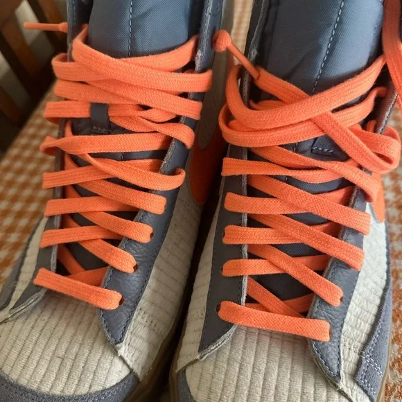 Nike High-Top Sneakers in Blue and Orange BMH blazer